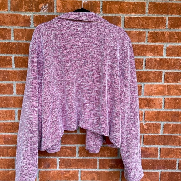 ELOQUII Women’s Plus Knit Moro Jacket Heather Red Size 26/28 with Pockets - Picture 10 of 10